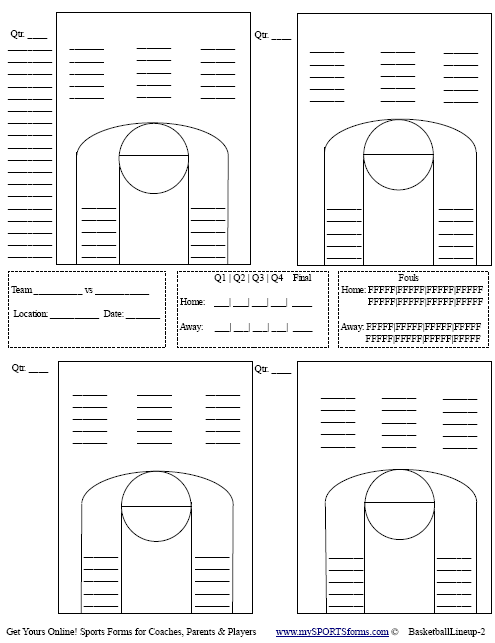 Basketball Scouting Charts